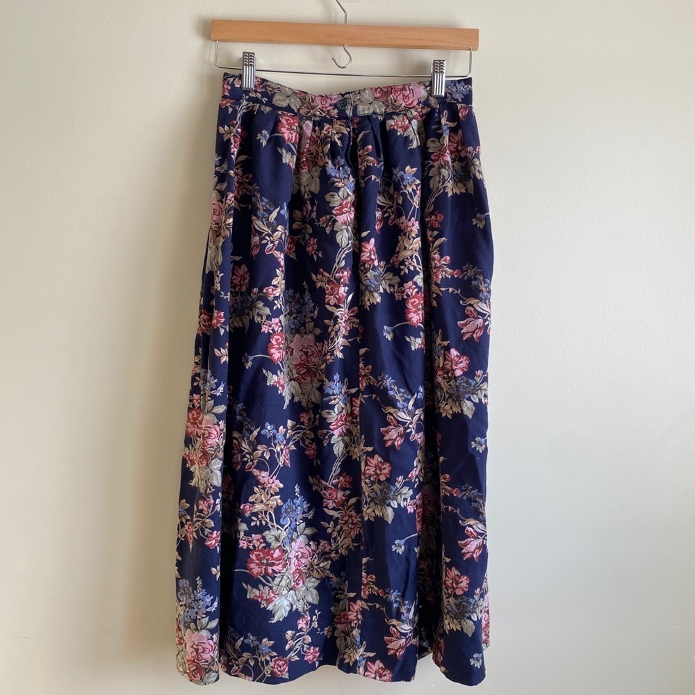 Vintage Deans of Scotland Floral Maxi Skirt